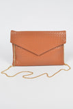 Braided Embossed Envelope Clutch