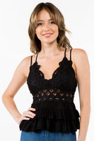 Cami Lace Ruffled Tank Top