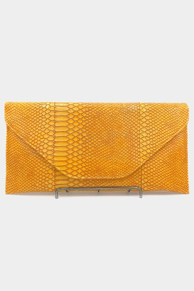 Oversized Snakeskin Clutch