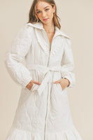 Midi Ruffle Puffer Coat