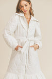 Midi Ruffle Puffer Coat