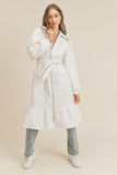 Midi Ruffle Puffer Coat