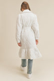 Midi Ruffle Puffer Coat