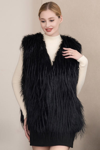 Faux fur vest