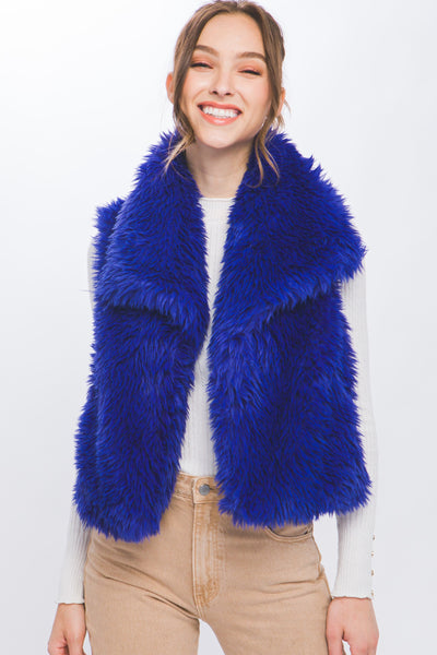 Royal Fuzzy Vest