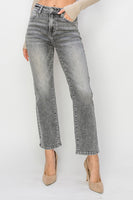 Risen Grey Straight Denim