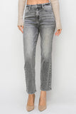 Risen Grey Straight Denim