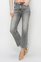 Risen Grey Straight Denim