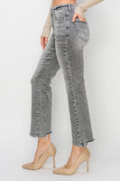 Risen Grey Straight Denim