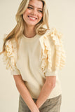 Ruffle Sleeve Sweater