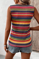 Wavy Patterned sleeveless sweater