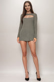 Peek-a-boo Olive top