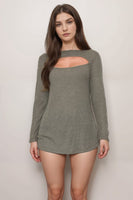 Peek-a-boo Olive top