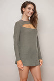 Peek-a-boo Olive top