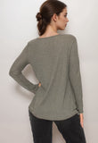 Peek-a-boo Olive top