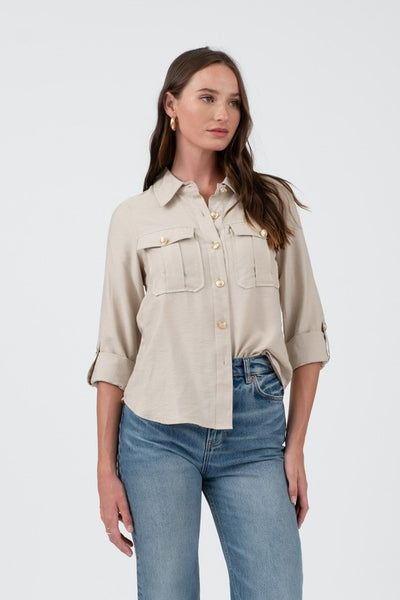 Gold Button Blouse