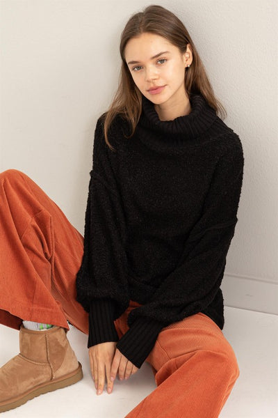 Must-have T-neck cozy sweater