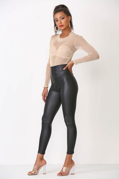 Faux leather leggings