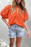 Puff Sleeve Lace Top